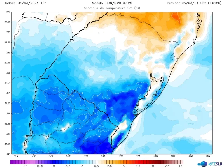 Massa de ar frio avança com temperatura baixa para março