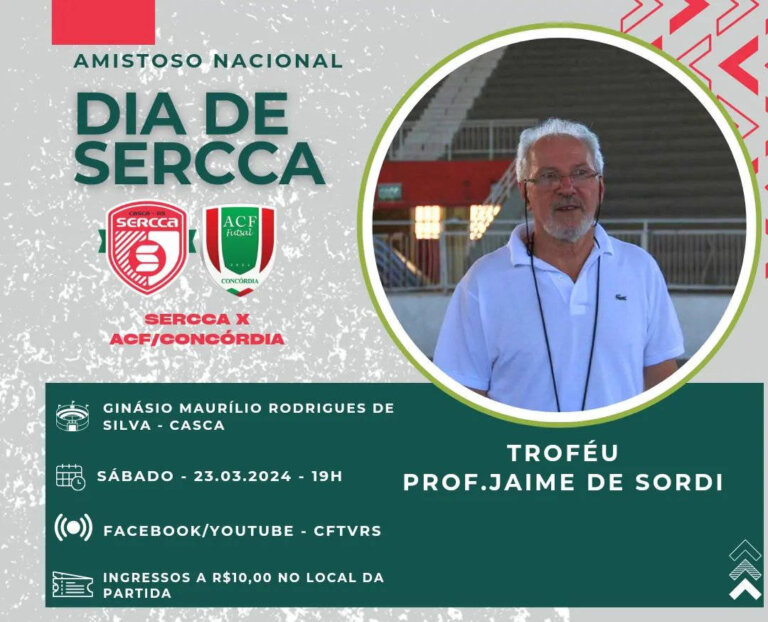 Taça Prof. Jaime de Sordi será disputada neste sábado