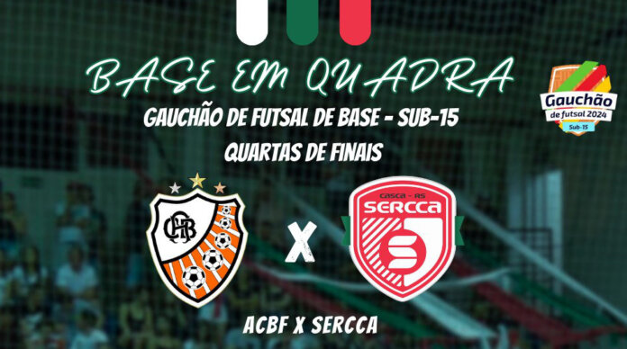 Sercca Sub-15 tem confronto decisivo no sábado