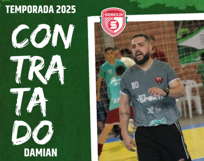 Damian será o preparador de goleiros do Sercca nesta temporada