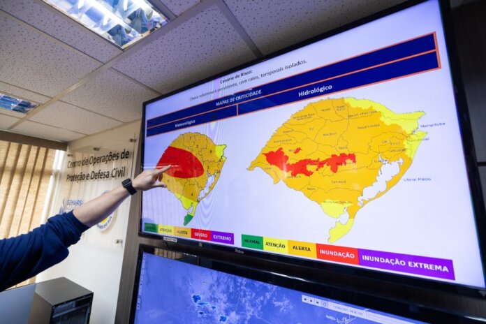 Defesa Civil do Estado reforça alerta de chuva volumosa e risco de temporais até sexta-feira