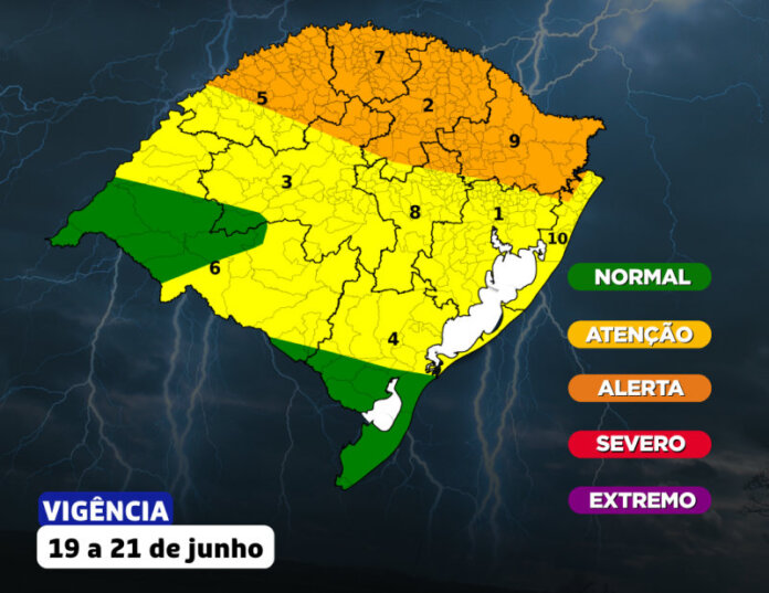 RS segue em alerta com previsão de chuvas intensas até sábado