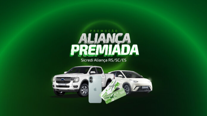 Campanha Aliança Premiada é lançada para associados da Sicredi Aliança RS/SC/ES com R$ 1,2 milhão em premiações