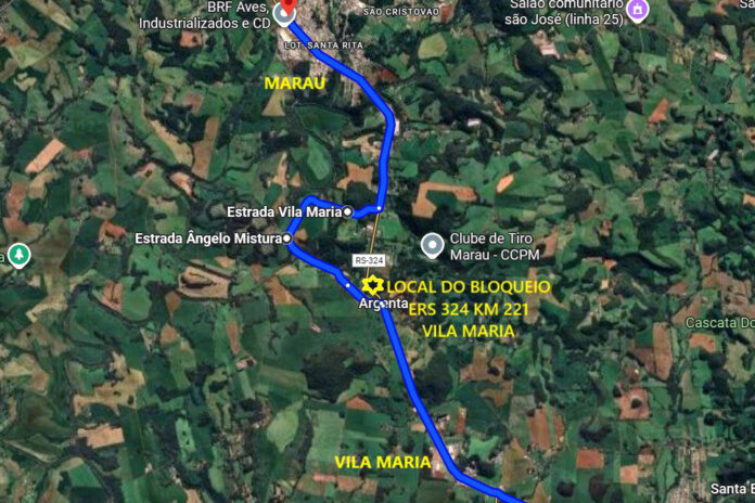 ERS-324 terá bloqueio total entre Vila Maria e Marau na manhã desta sexta