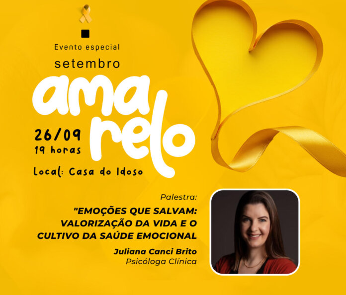 Saúde emocional será tema de palestra do Setembro Amarelo na sexta-feira em Vanini