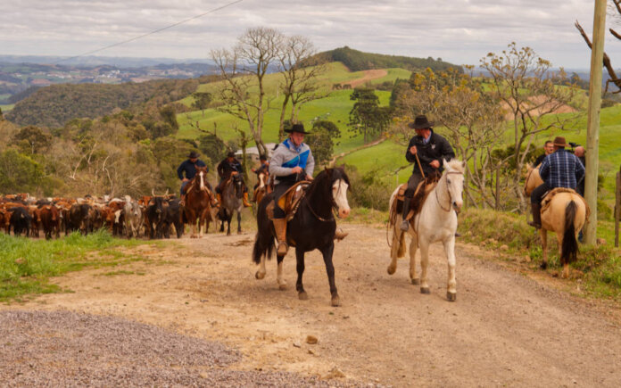 Comunidade e autoridades estaduais e regionais prestigiaram a abertura da Tropeada Cultural em São Domingos