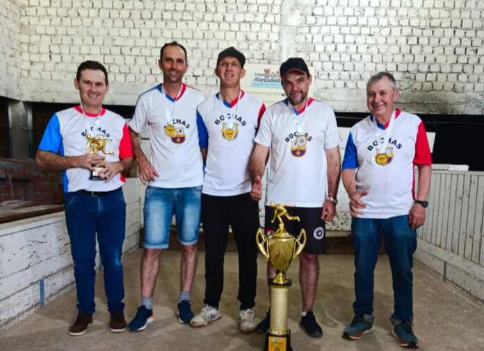 Clube União Canabarrense B conquista o título do Campeonato Municipal de Bocha de David Canabarro