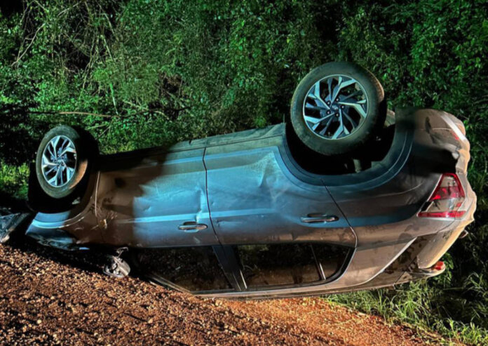 Saída de pista mobiliza SCAB em estrada do interior de Casca