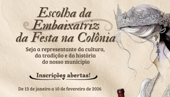 Inscrições abertas para o concurso que escolherá a Embaixatriz da Festa na Colônia de Casca