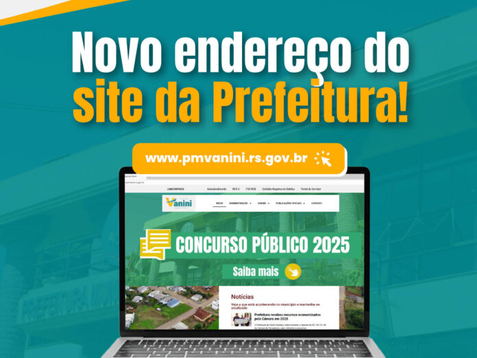 Site da Prefeitura de Vanini em novo endereço