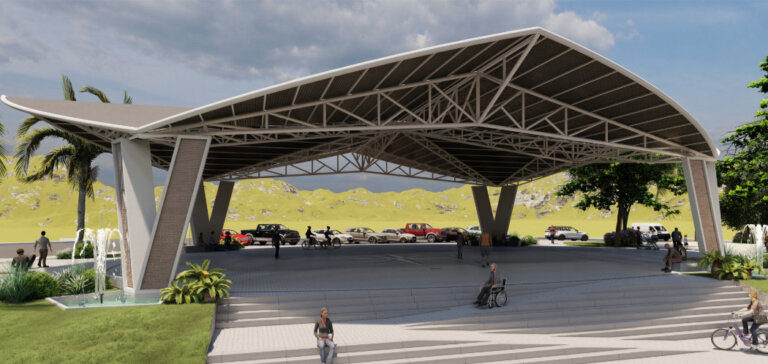 Prefeitura de Vanini divulga projetos das obras de cobertura da praça e construção dos banheiros públicos