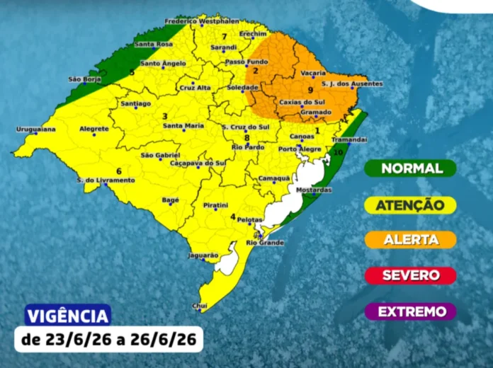 Massa de ar polar mantém frio intenso no Rio Grande do Sul ao longo da semana