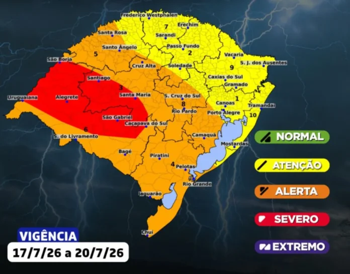 Condições hidrometeorológicas para os próximos dias são atualizadas pela Defesa Civil