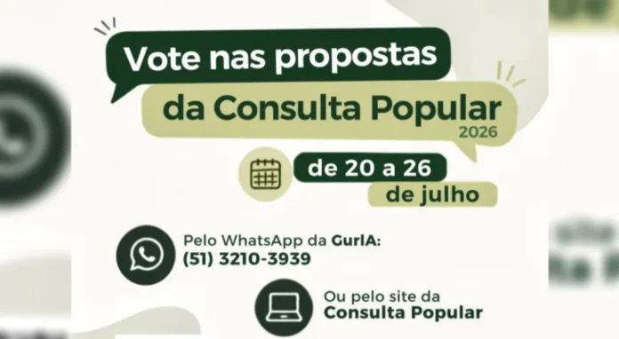 Consulta Popular 2026 abre período de votação nesta segunda-feira