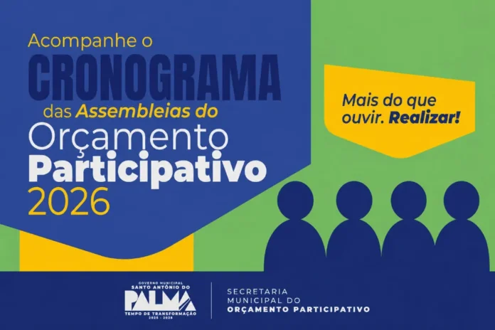 Inicia em agosto as Assembleias do Orçamento Participativo em Santo Antônio do Palma
