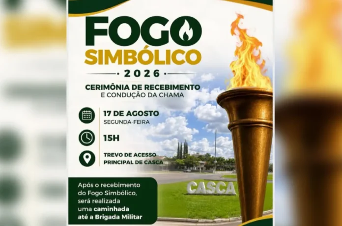 Casca recebe Fogo Simbólico 2026 na próxima segunda-feira