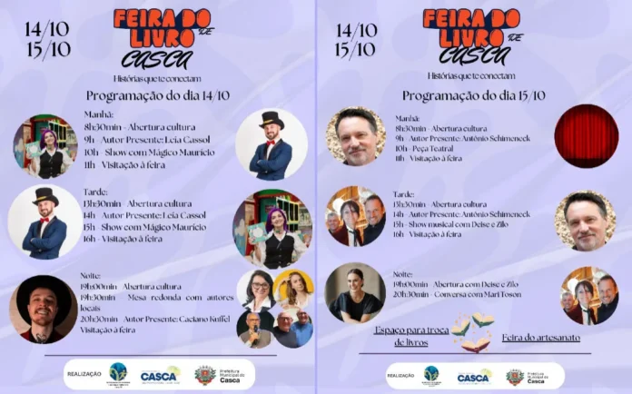 Feira do Livro de Casca 2026 terá dois dias de programação cultural