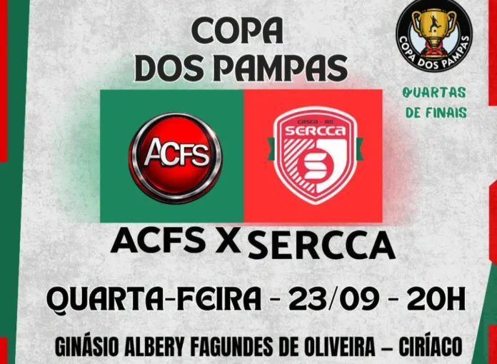 Sercca busca classificação à semifinal da Copa dos Pampas nesta quarta-feira