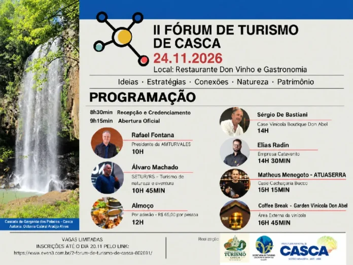 Abertas as inscrições para o II Fórum de Turismo de Casca
